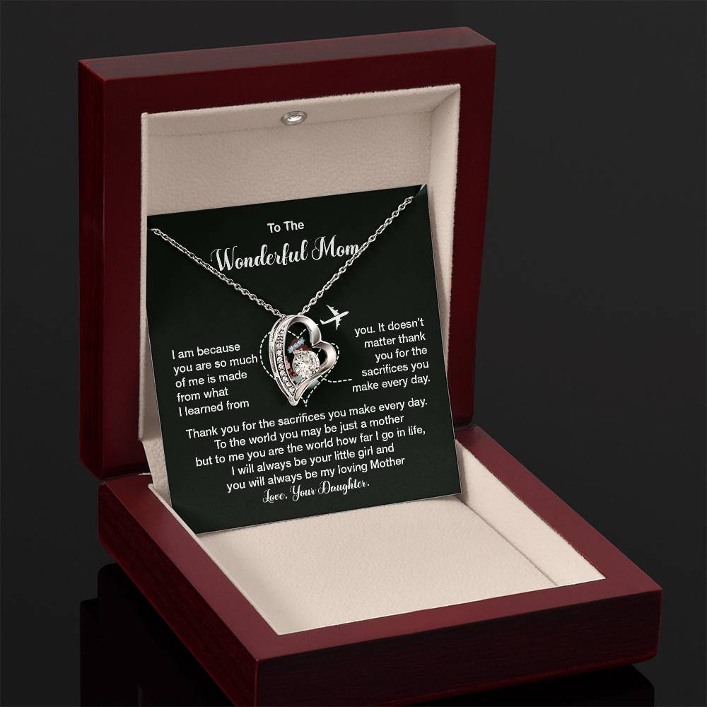 To The Wonderful Mom, Elegant Jewelry For A Mother’s Day Gift Thoughtful Necklace Sweet Gift For A Special Woman Loving Pendant Elegant Pendant For A Mother’s Bond Heartfelt Necklace For Family Bond Beautiful Necklace For A Special Connection