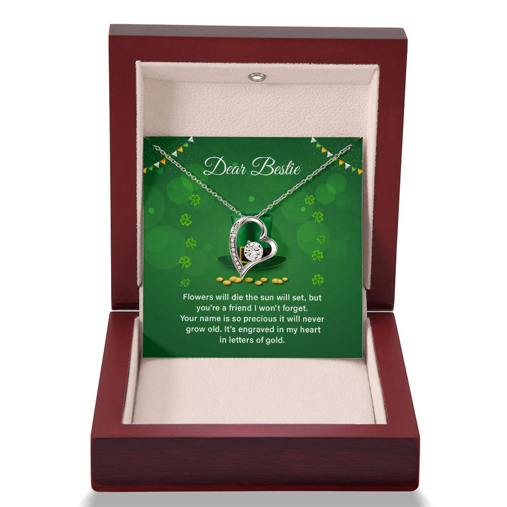 Dear Bestie, Friends Forever Keepsake Timeless Bonds Of Friendship Heartfelt Sentiments For Friends Golden Memories Jewelry Celebrate Our Connection Friendship Appreciation Gift Best Friend Love Necklace Gift From Brother, Sister