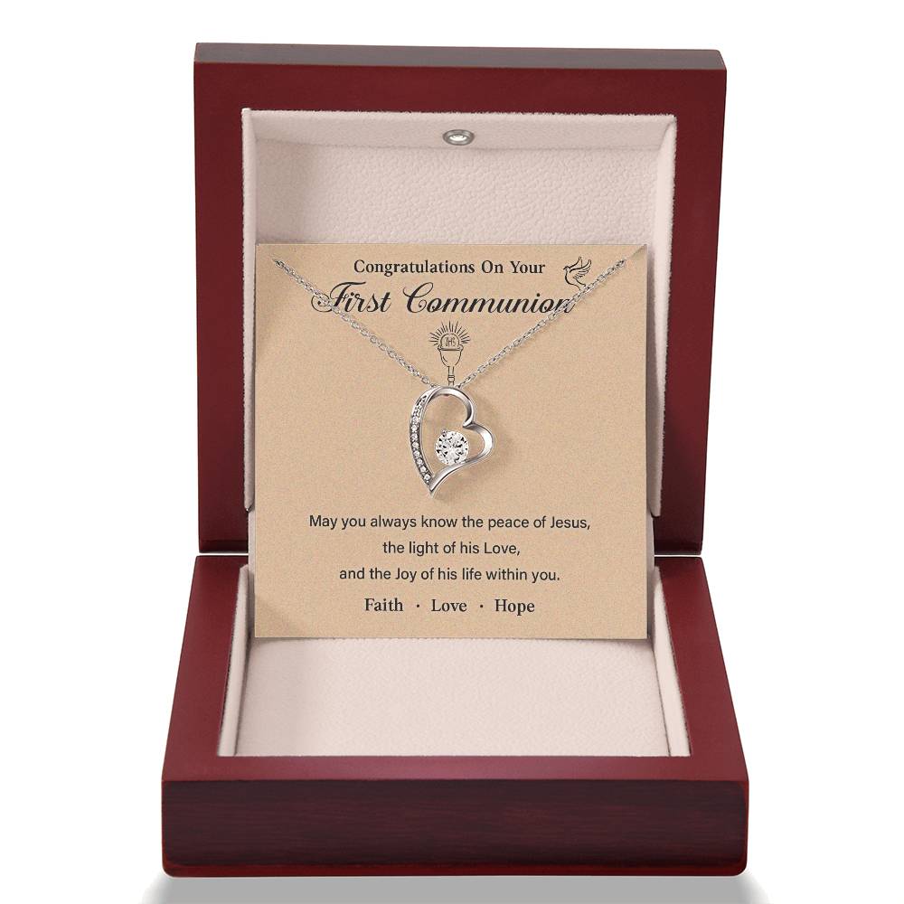 Congratulations On Your First Communion necklace for presence of Jesus thoughtful gift for first communion special occasion gift for first communion meaningful gift for first communion first communion necklace gift gift for first communion