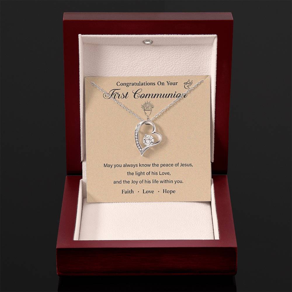 Congratulations On Your First Communion necklace for presence of Jesus thoughtful gift for first communion special occasion gift for first communion meaningful gift for first communion first communion necklace gift gift for first communion