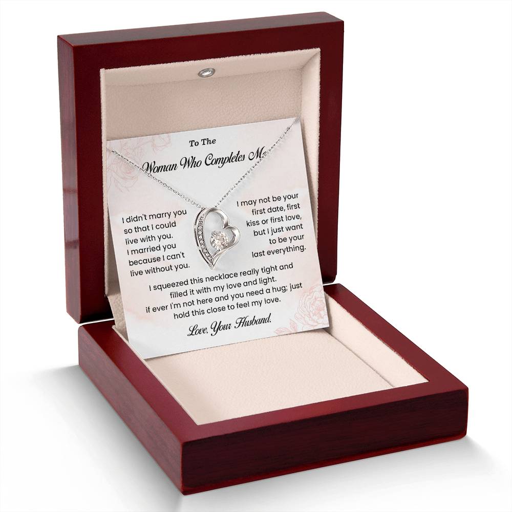 Necklace Gift for Wife – Woman Who Completes Me