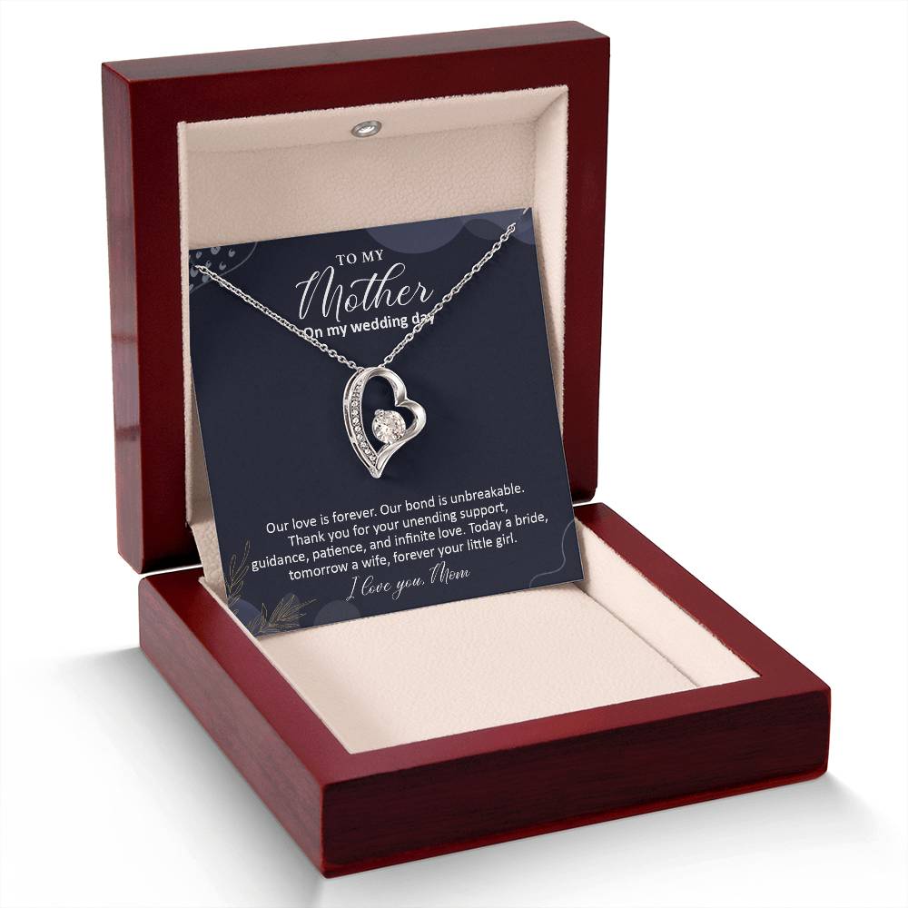 Wedding Gift for Mom – Heart Necklace with Note