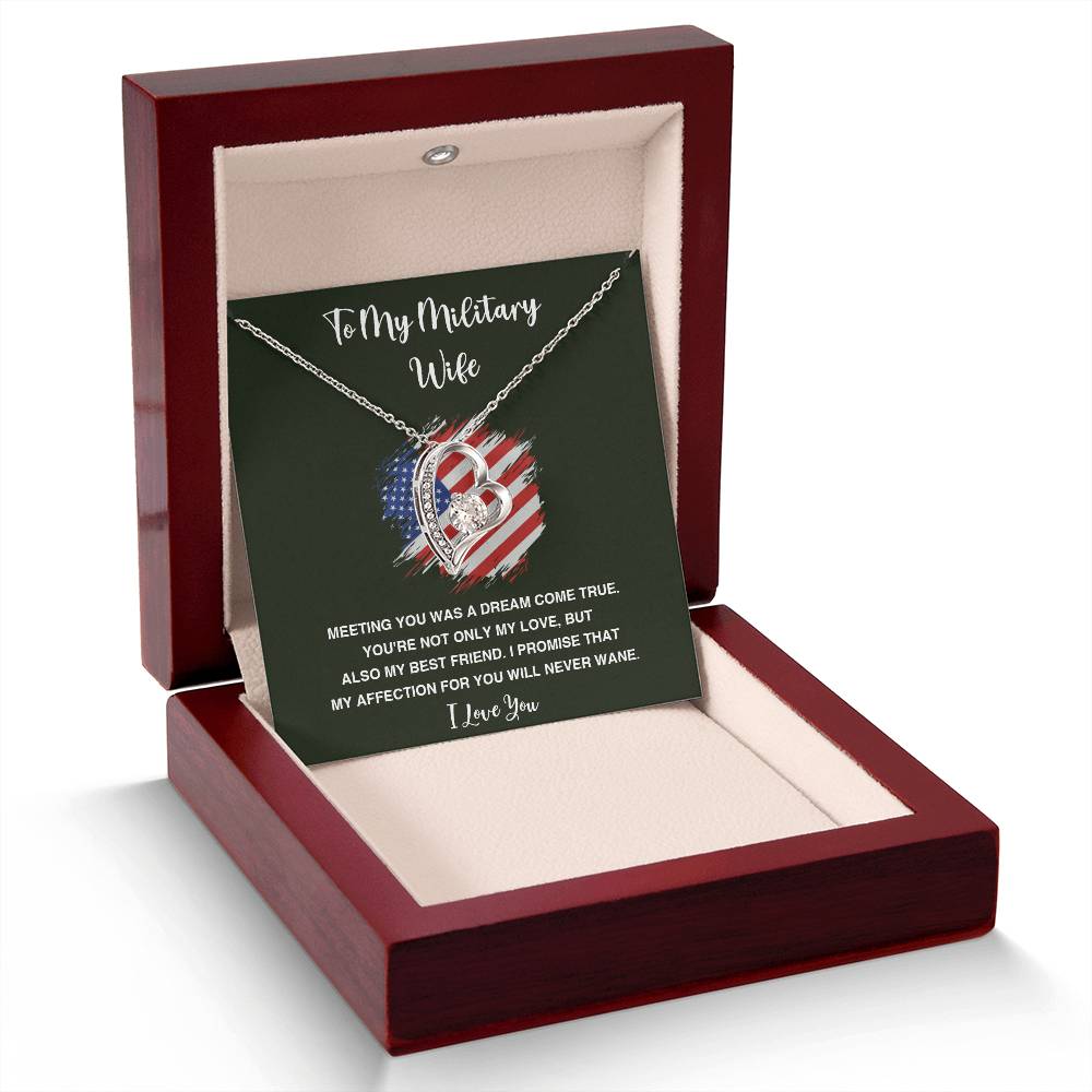 Love Gift for Military Wife – Romantic Card Inside