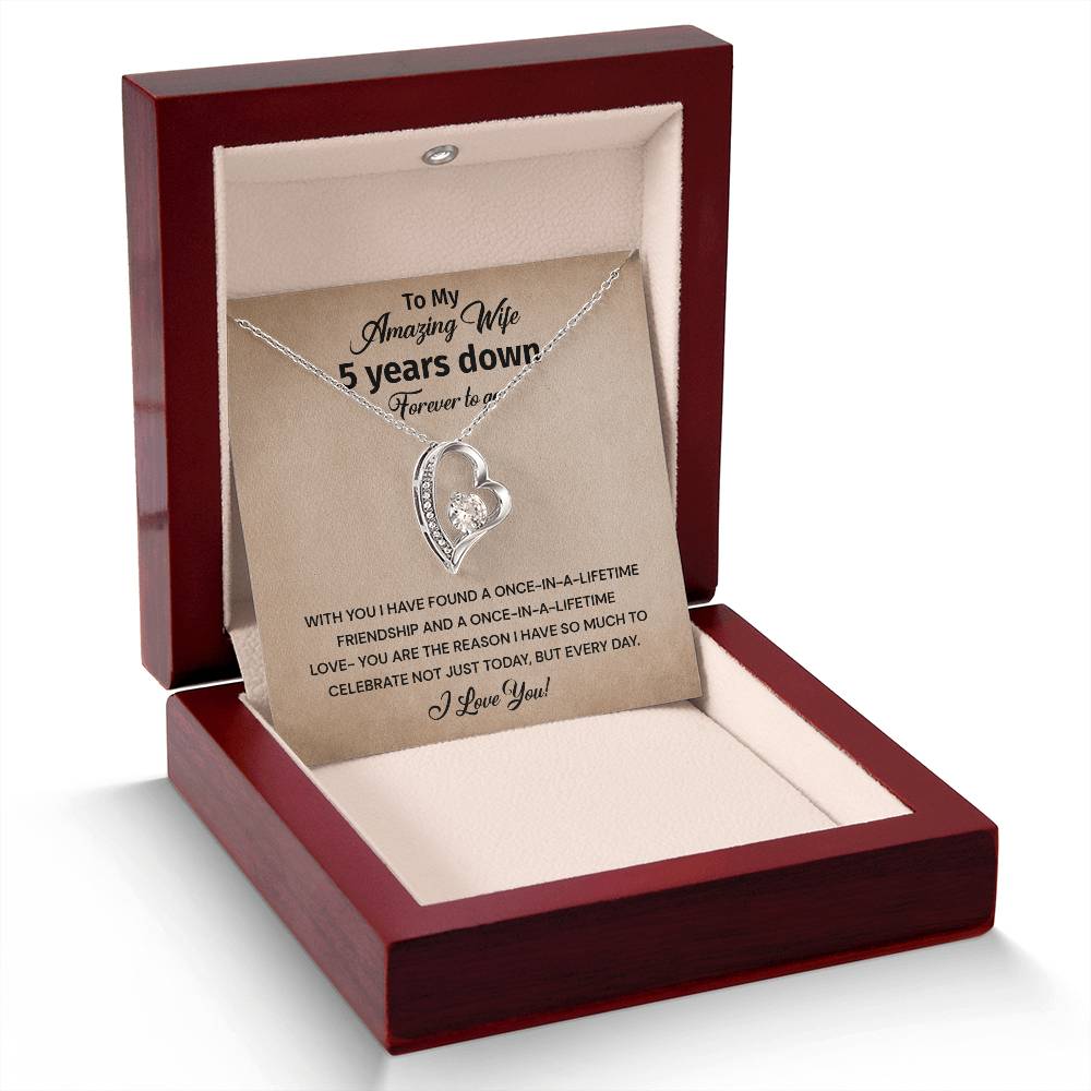 5th Anniversary Gift for Wife – Forever Love Necklace