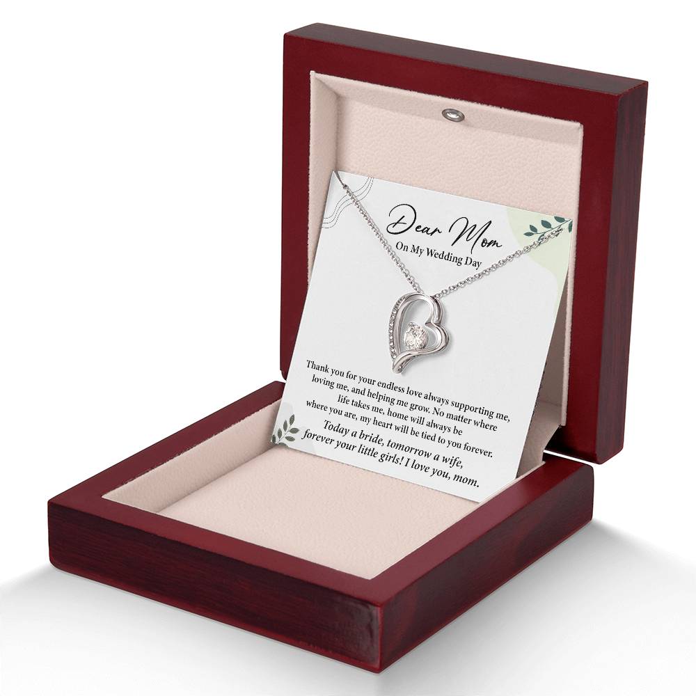 Dear Mom On My Wedding Day Heartfelt Necklace Gift From Daughter Dear Mom On My Wedding Day Mother Wedding Day Gift Sentimental Gift For Mother From Daughter Forever Your Little Girl Wedding Gift Gift For Mom On Daughter’s Wedding Day