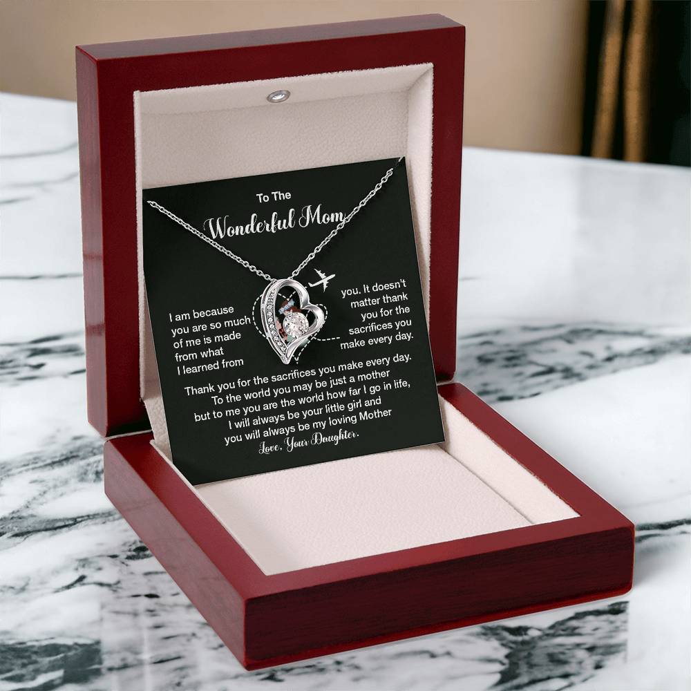 To The Wonderful Mom, Elegant Jewelry For A Mother’s Day Gift Thoughtful Necklace Sweet Gift For A Special Woman Loving Pendant Elegant Pendant For A Mother’s Bond Heartfelt Necklace For Family Bond Beautiful Necklace For A Special Connection