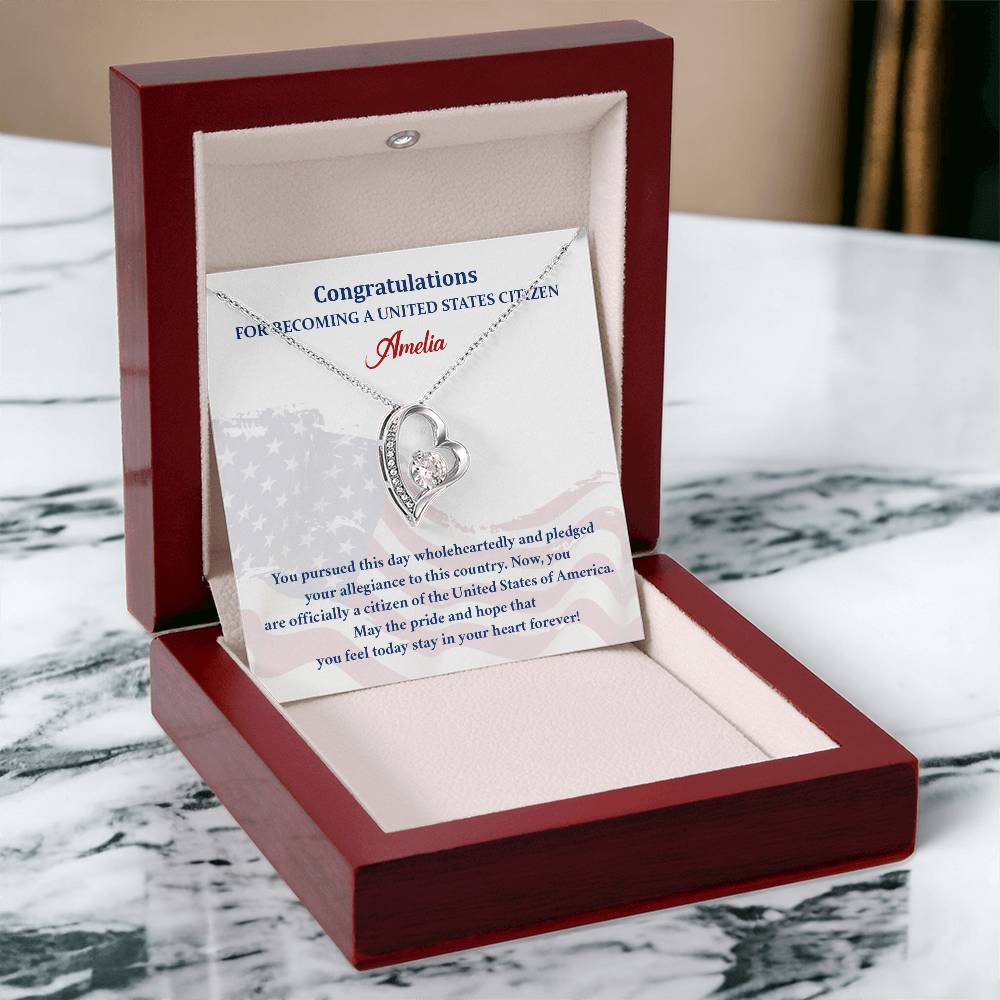 Congratulations Necklace For New U.s. Citizen Amelia Necklace For New U.s. Citizen Pledge Of Allegiance Necklace Gift For New U.s. Patriot U.s. Citizenship Success Necklace Gift For Citizenship Celebration Necklace For Proud New Citizen