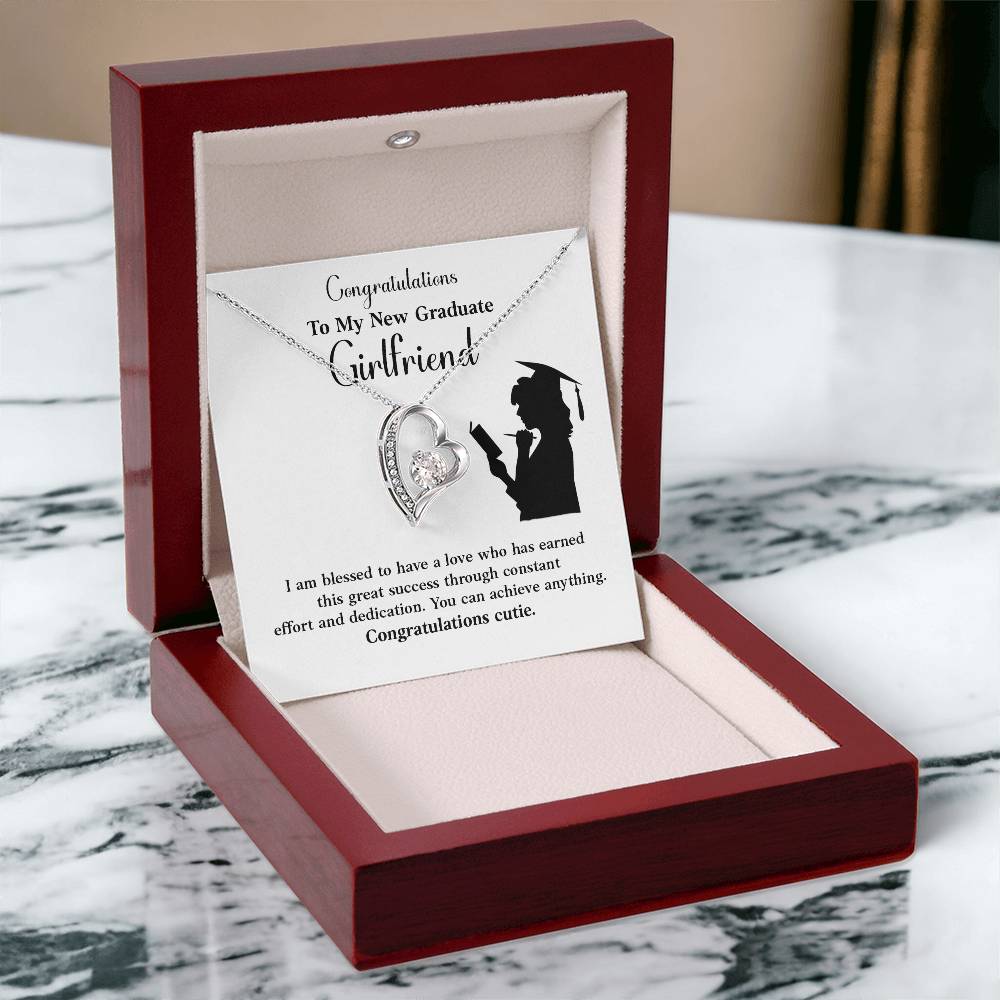 Congratulations To My New Graduate Girlfriend Necklace Necklace For Next Chapter Necklace For Girlfriend’s Potential Proud Partner Graduation Gift Sentimental Gift For New Graduate Gift For Girlfriend’s Graduation Graduate Girlfriend Necklace Gift