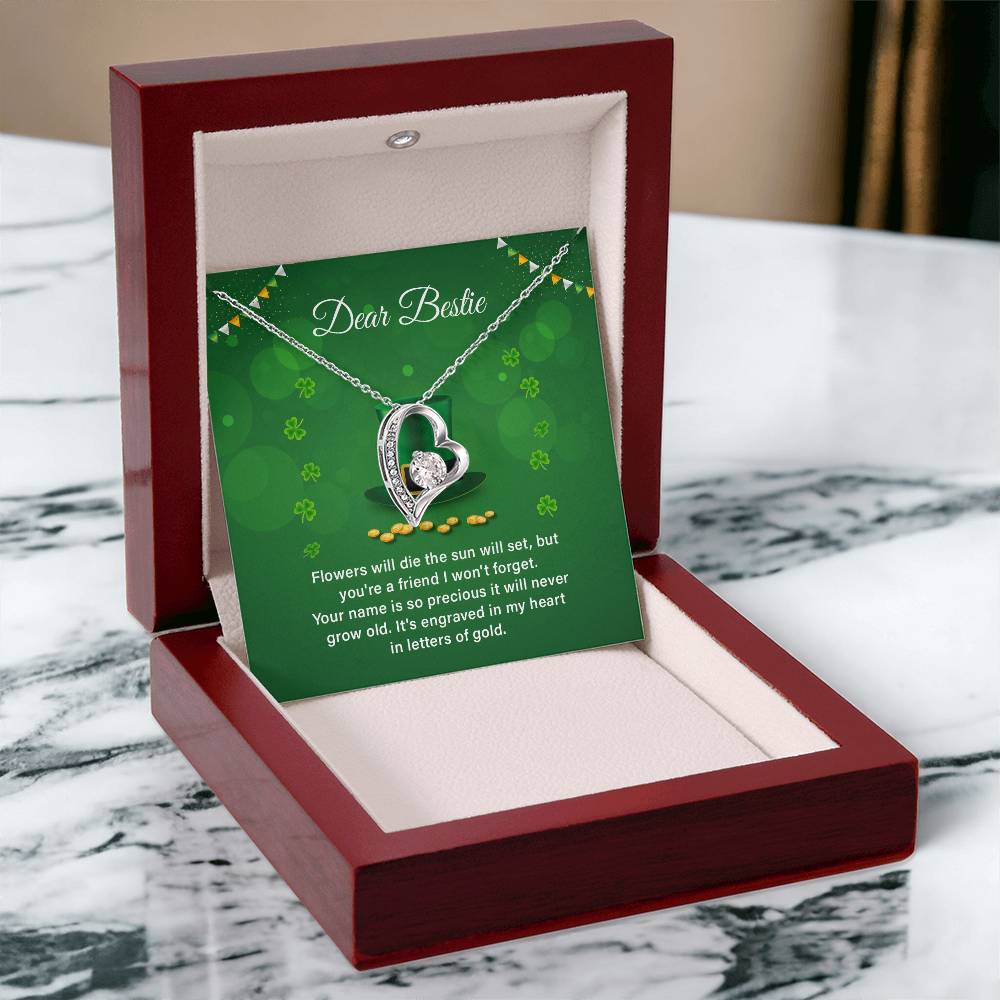 Dear Bestie, Friends Forever Keepsake Timeless Bonds Of Friendship Heartfelt Sentiments For Friends Golden Memories Jewelry Celebrate Our Connection Friendship Appreciation Gift Best Friend Love Necklace Gift From Brother, Sister