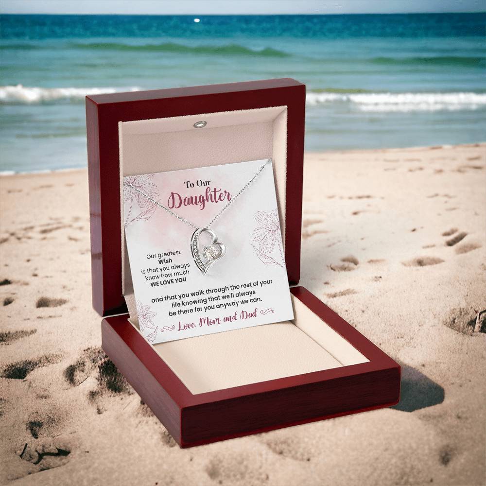 To Our Daughter Heartfelt Jewelry Gift Gift From Your Mom And Dad Caring Gift For Daughter Supportive Daughter Necklace Family Love Jewelry Gift Daughter's Journey Jewelry Best Wishes Jewelry Daughter's Strength Necklace Emotional Support Gift Warm Wishes