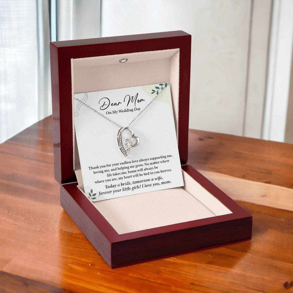 Dear Mom On My Wedding Day Heartfelt Necklace Gift From Daughter Dear Mom On My Wedding Day Mother Wedding Day Gift Sentimental Gift For Mother From Daughter Forever Your Little Girl Wedding Gift Gift For Mom On Daughter’s Wedding Day