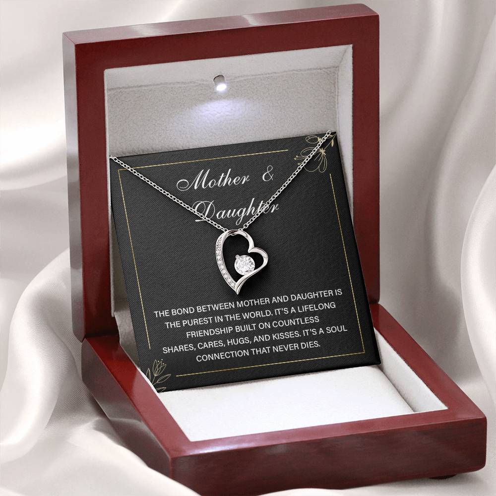 Mother Daughter Necklace Gift with Love Message