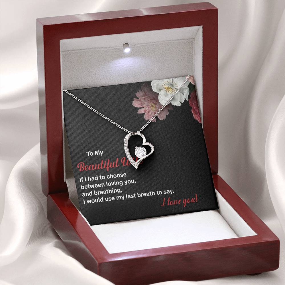 Wife Necklace Gift from Husband – Last Breath Quote