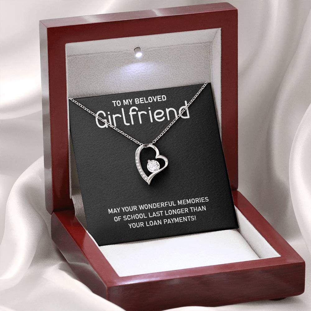 Girlfriend Graduation Gift Funny Necklace Card