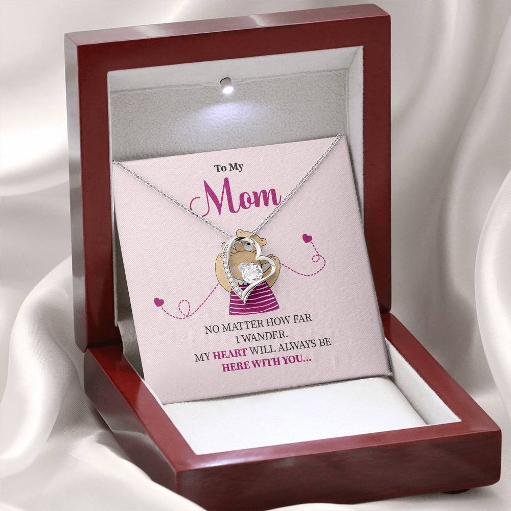 Mom Necklace Gift for Her – With Sweet Message Card