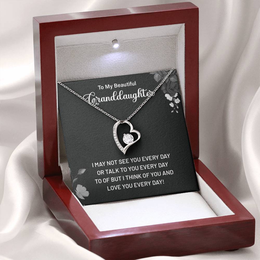 Granddaughter Gift Necklace from Grandma – Message Card