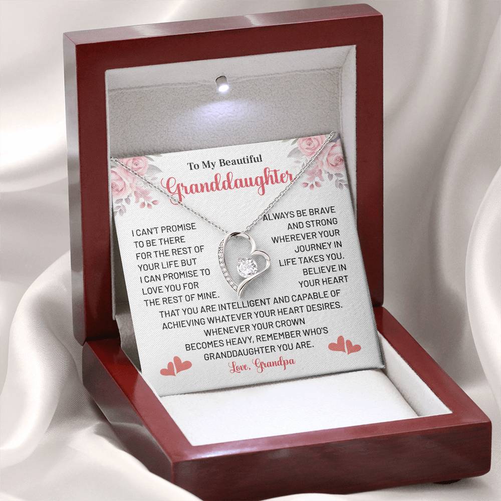 Granddaughter Necklace from Grandpa – Gift Box Message