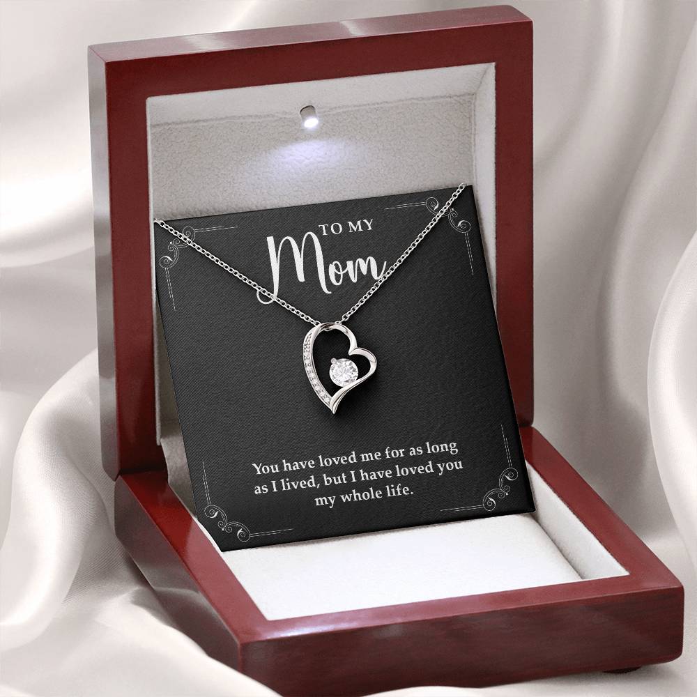 Mom Necklace Gift from Daughter – Message Card Box