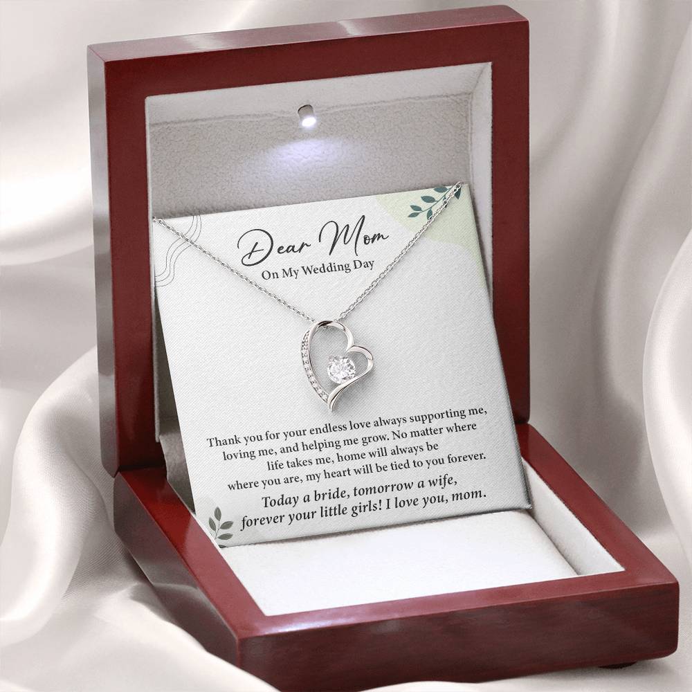 Dear Mom On My Wedding Day Heartfelt Necklace Gift From Daughter Dear Mom On My Wedding Day Mother Wedding Day Gift Sentimental Gift For Mother From Daughter Forever Your Little Girl Wedding Gift Gift For Mom On Daughter’s Wedding Day