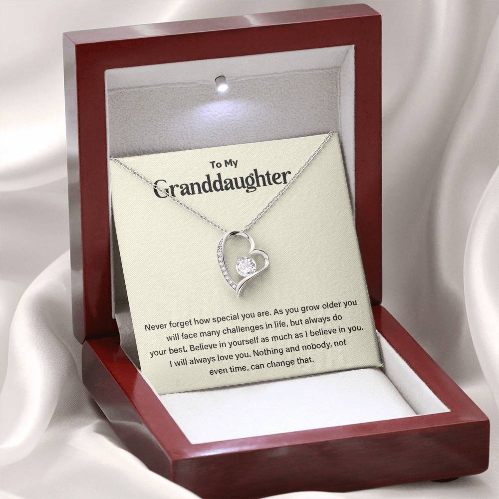 Granddaughter Necklace Gift – Believe in Yourself Forever Love
