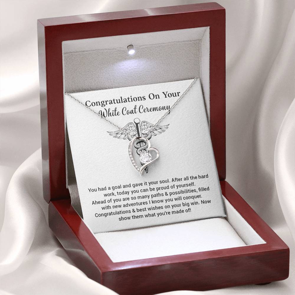 Congratulations On Your White Coat Ceremony Congratulations Necklace Inspirational Jewelry Gift Meaningful Gift For Graduates New Adventures Necklace Motivational Jewelry Personal Growth Jewelry Best Wishes Necklace