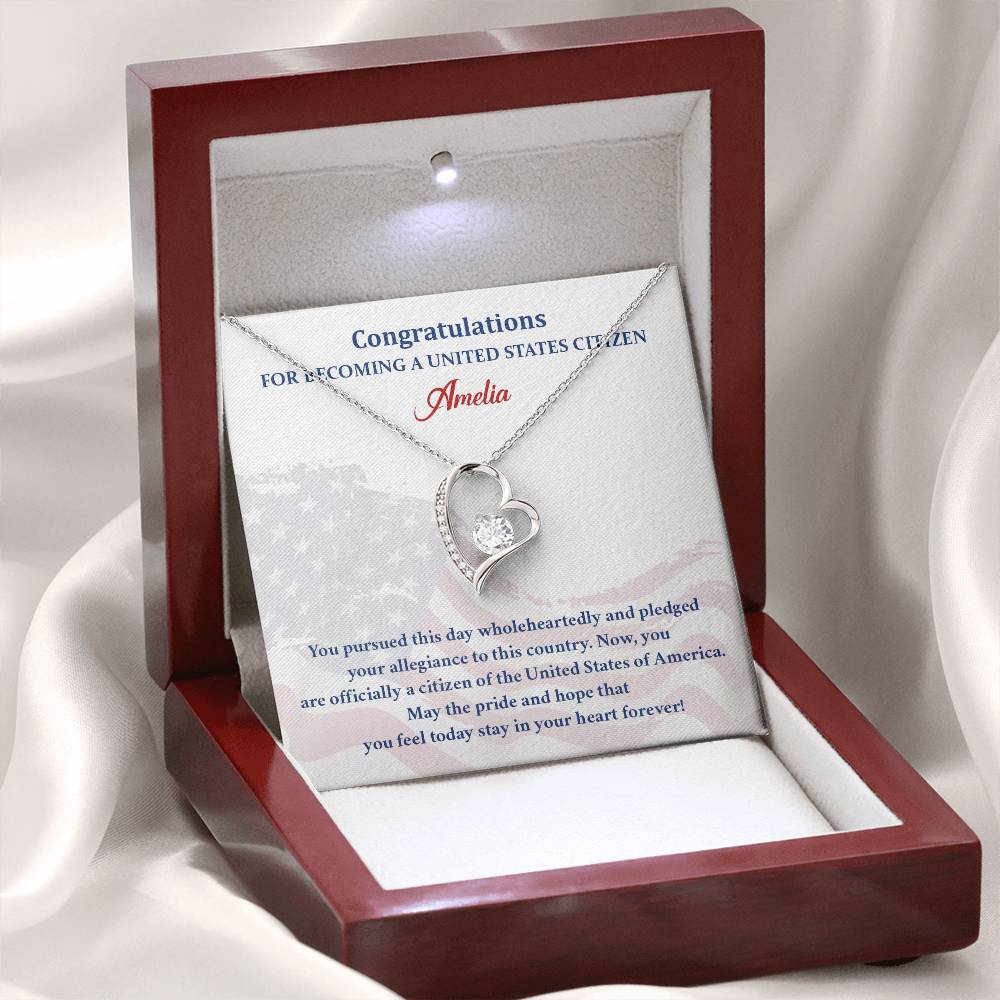 Congratulations Necklace For New U.s. Citizen Amelia Necklace For New U.s. Citizen Pledge Of Allegiance Necklace Gift For New U.s. Patriot U.s. Citizenship Success Necklace Gift For Citizenship Celebration Necklace For Proud New Citizen