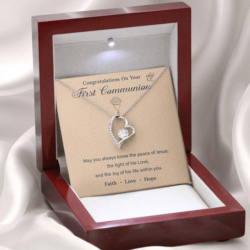 Congratulations On Your First Communion necklace for presence of Jesus thoughtful gift for first communion special occasion gift for first communion meaningful gift for first communion first communion necklace gift gift for first communion