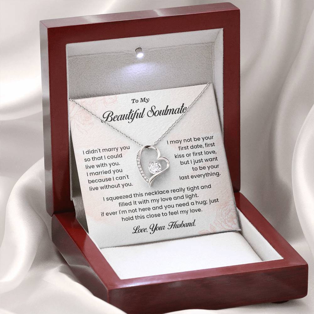Beautiful Soulmate Necklace Gift from Husband Box