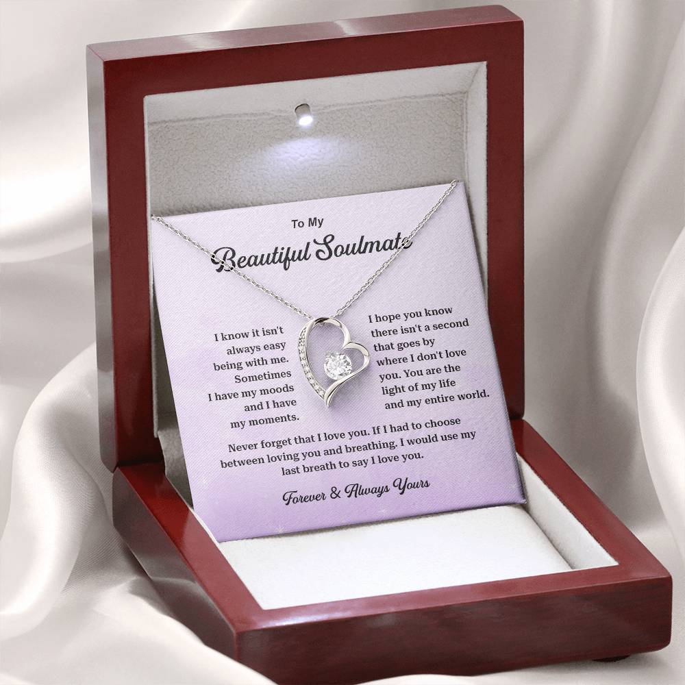 Beautiful Soulmate Necklace Gift – Message Card Box