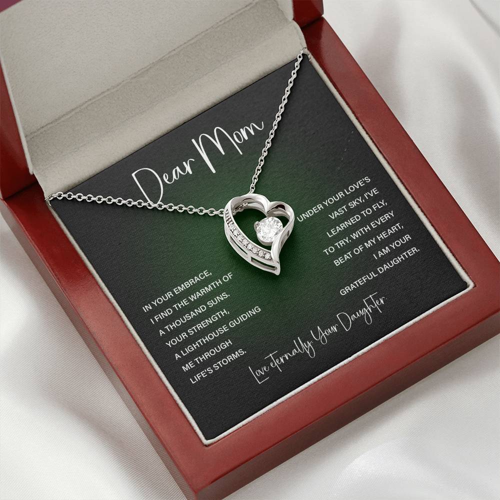 Dear Mom, Mother’s Day Necklace For Mom Best Birthday Gift Necklace Thoughtful Anniversary Necklace Heartfelt Christmas Gift Thank You Necklace Gift Necklace With Message Card