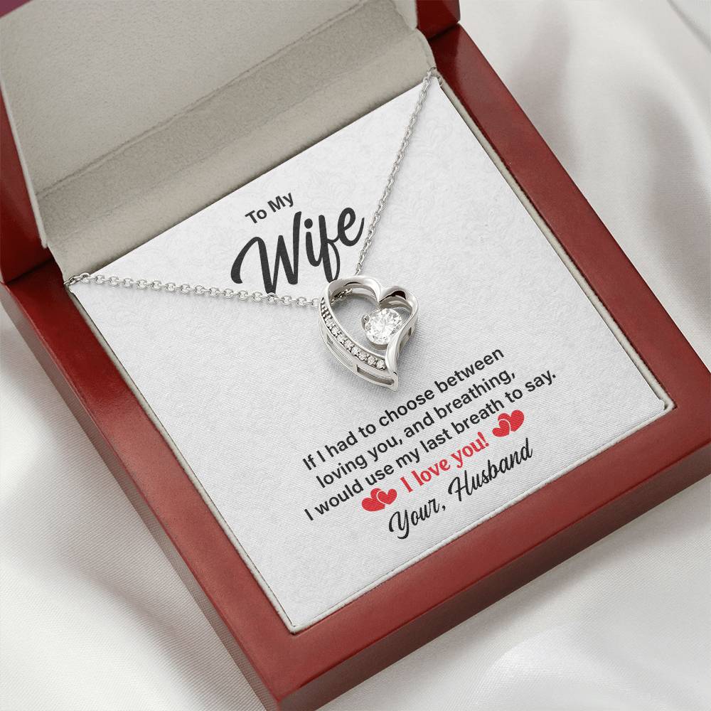 Wife Necklace Gift from Husband – Romantic Message Card