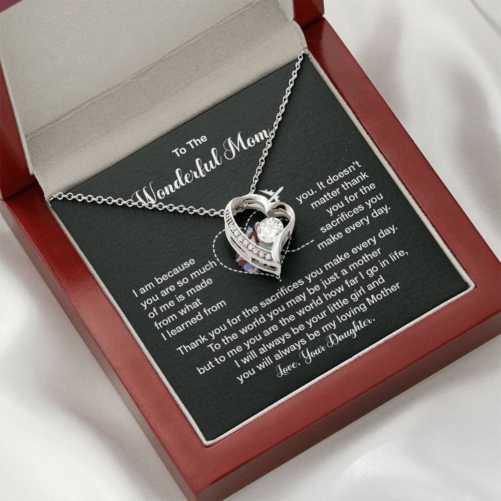 To The Wonderful Mom, Elegant Jewelry For A Mother’s Day Gift Thoughtful Necklace Sweet Gift For A Special Woman Loving Pendant Elegant Pendant For A Mother’s Bond Heartfelt Necklace For Family Bond Beautiful Necklace For A Special Connection