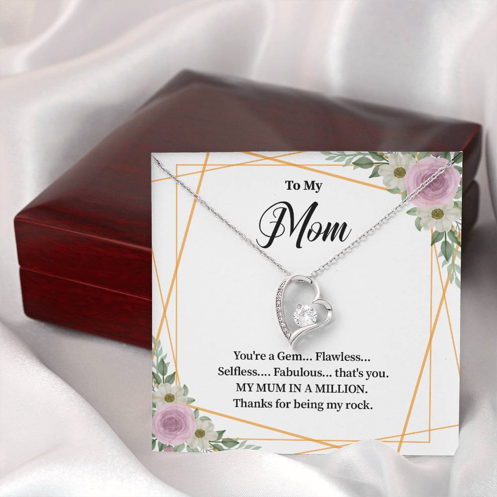 My Mom in a Million Necklace Gift with Message Card