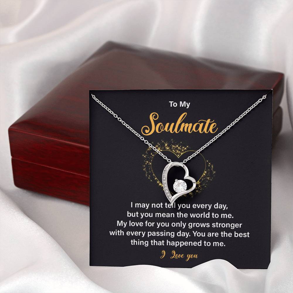 Soulmate Necklace Gift for Her – Romantic Message Box