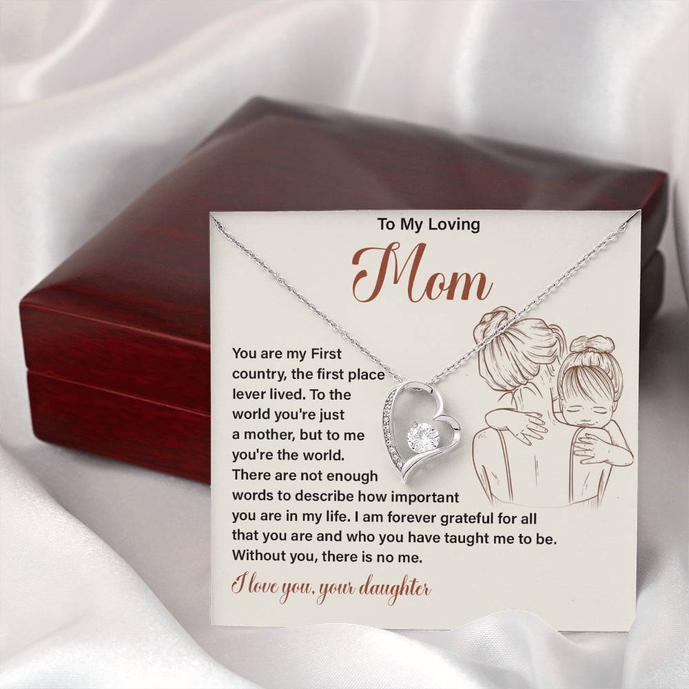 Gift for Loving Mom from Daughter with Message Card