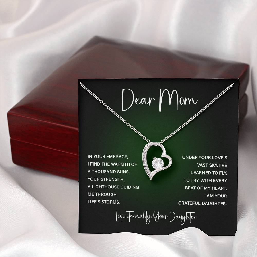 Dear Mom, Mother’s Day Necklace For Mom Best Birthday Gift Necklace Thoughtful Anniversary Necklace Heartfelt Christmas Gift Thank You Necklace Gift Necklace With Message Card