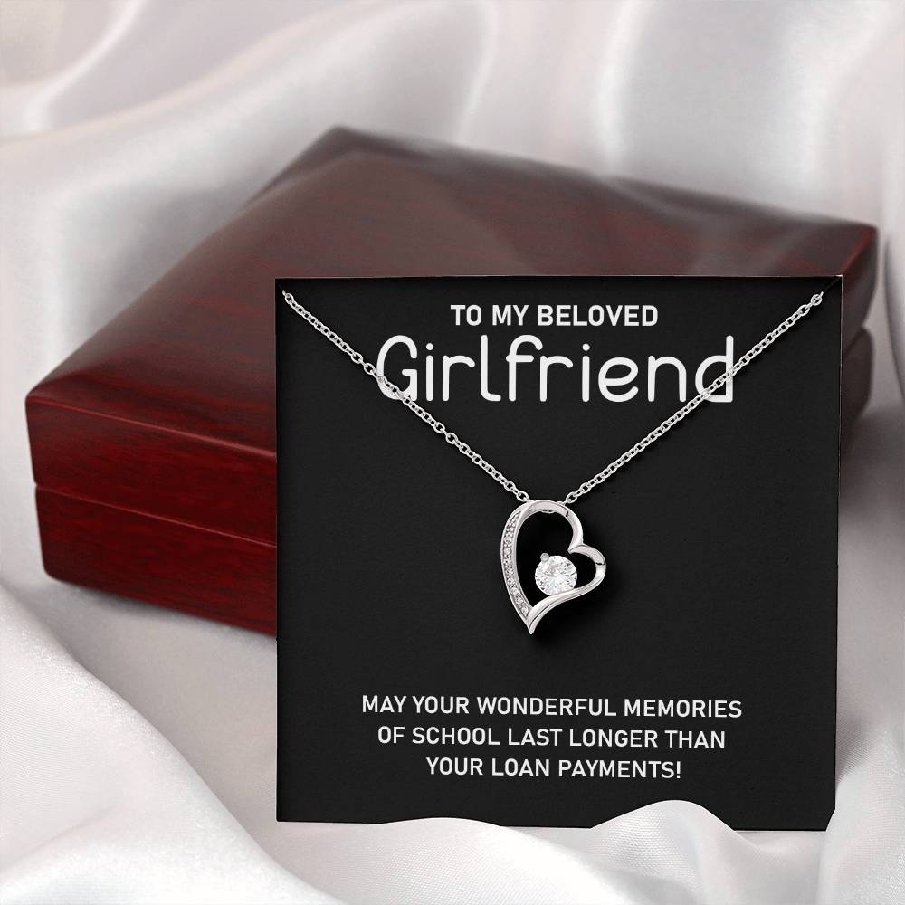 Girlfriend Graduation Gift Funny Necklace Card
