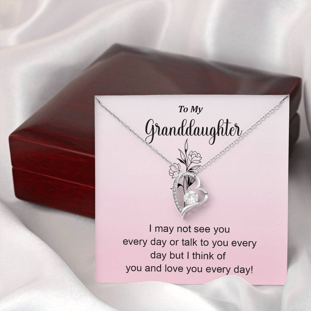 To My Granddaughter Necklace – Love You Every Day Gift Box