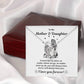Mother Daughter Bond Necklace Gift with Message Card