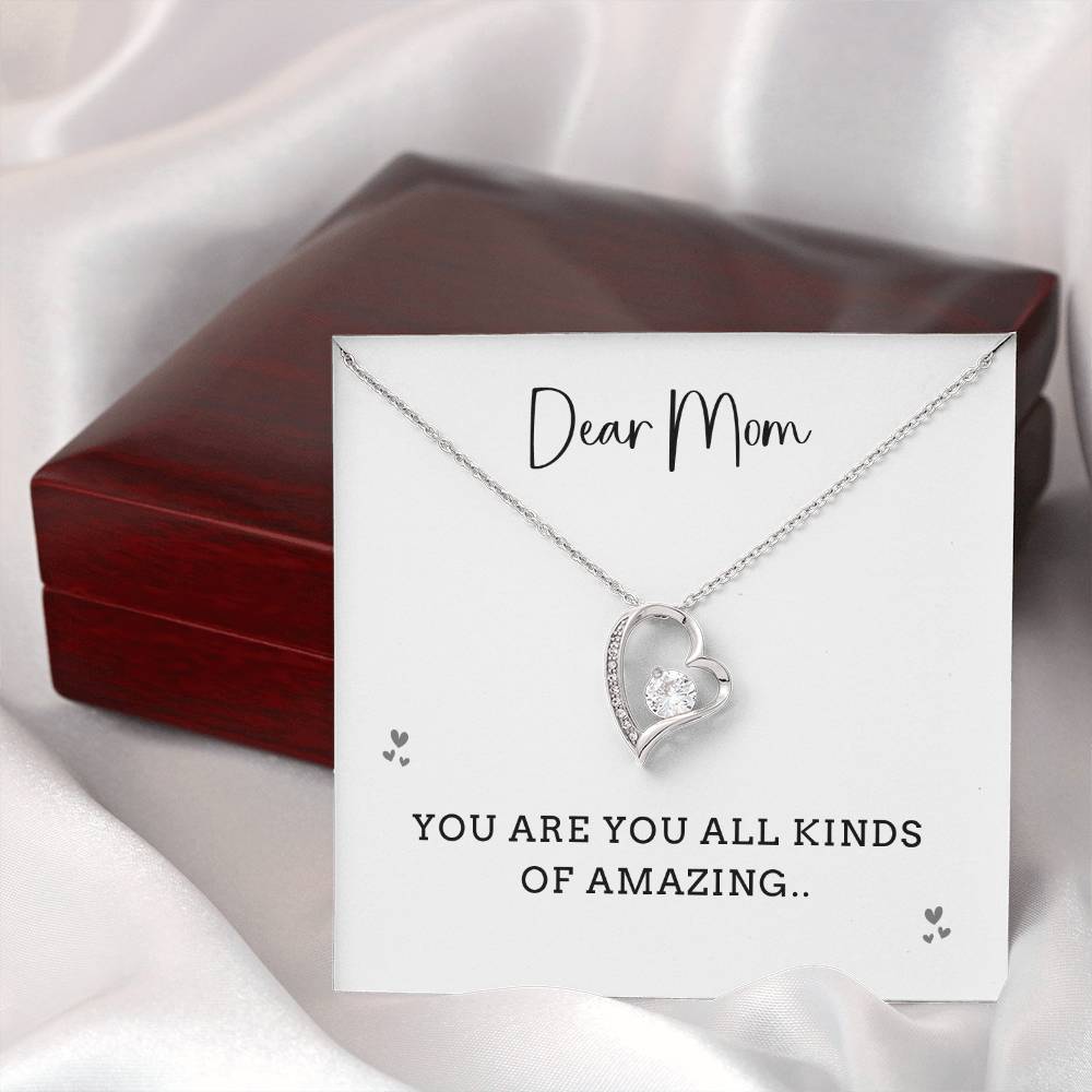 Dear Mom, Amazing Mom Necklace Gift Best Necklace Gift For Mom Inspirational Necklace Gift Thoughtful Necklace Gift Best Mother’s Day Necklace Gift Amazing Mom Celebration Necklace Gift Thoughtful Gift Necklace For Mothers