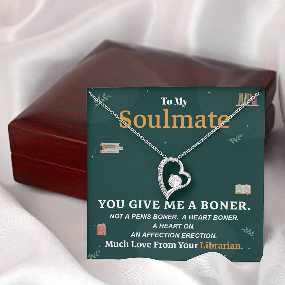 Funny Librarian Necklace Gift for Soulmate
