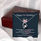 55th Birthday Gift for Her – Heart Necklace with Message Card
