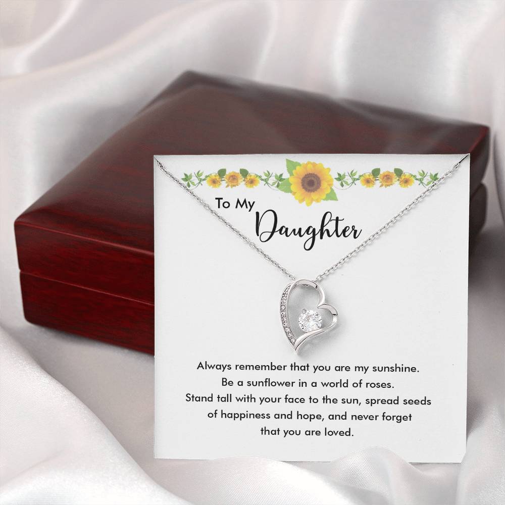 To My Daughter Necklace Gift – You Are My Sunshine Jewelry Box