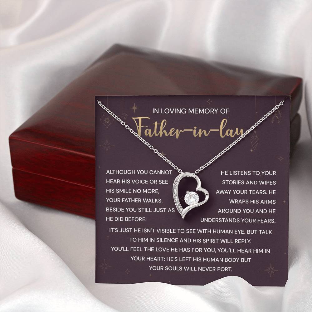 Loss of Father-in-Law Necklace with Message Card