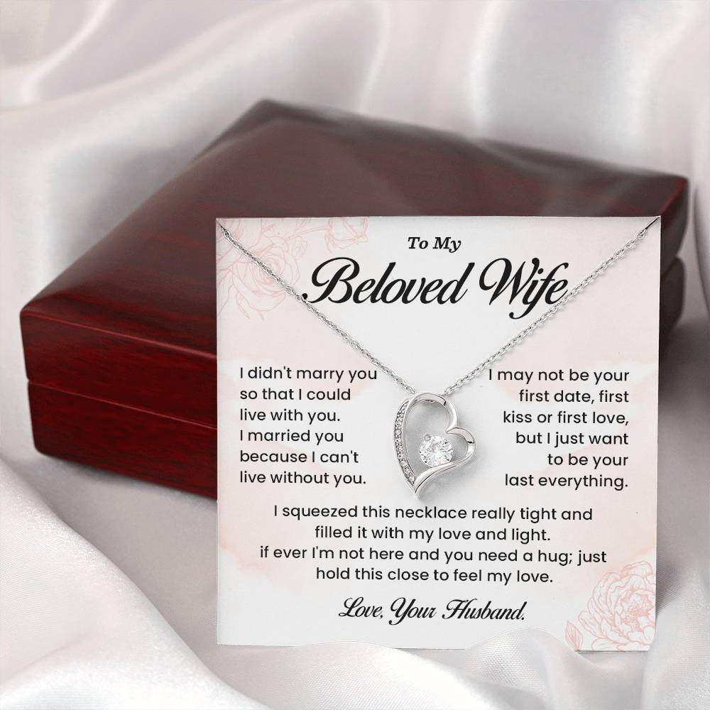 Beloved Wife Necklace Gift from Husband – Message Card