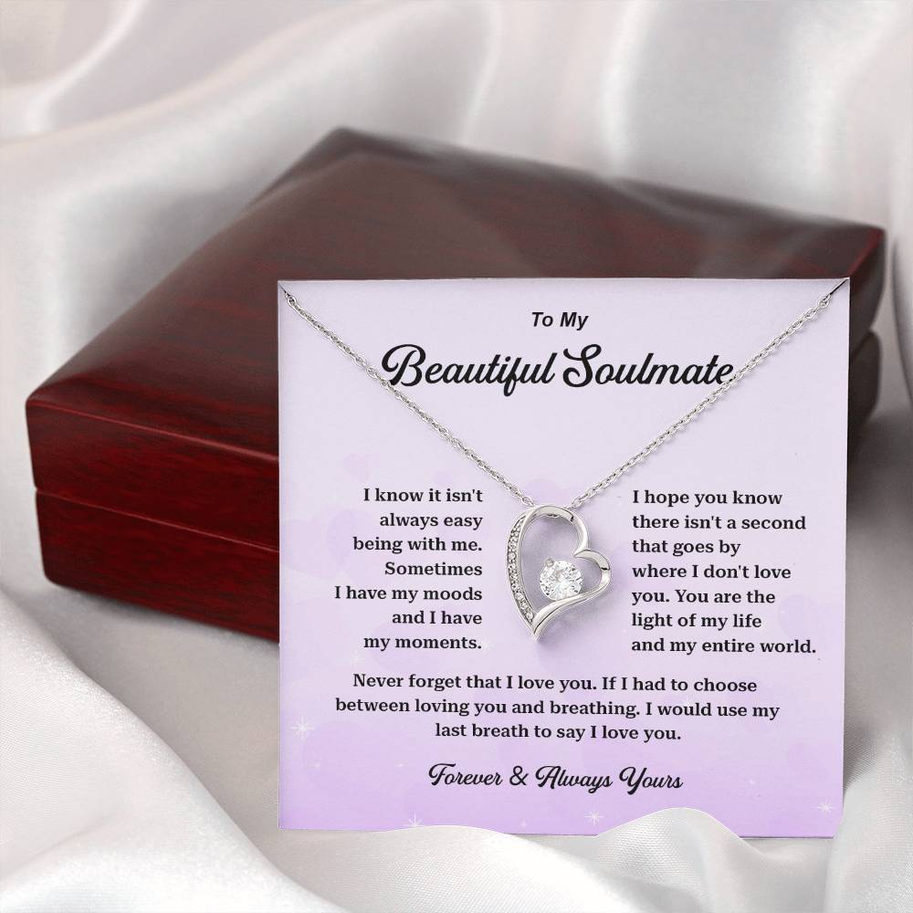 Beautiful Soulmate Necklace Gift – Message Card Box