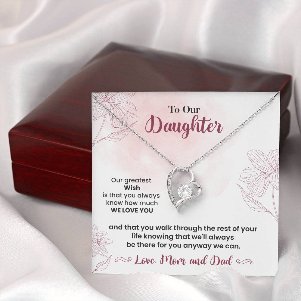 To Our Daughter Heartfelt Jewelry Gift Gift From Your Mom And Dad Caring Gift For Daughter Supportive Daughter Necklace Family Love Jewelry Gift Daughter's Journey Jewelry Best Wishes Jewelry Daughter's Strength Necklace Emotional Support Gift Warm Wishes