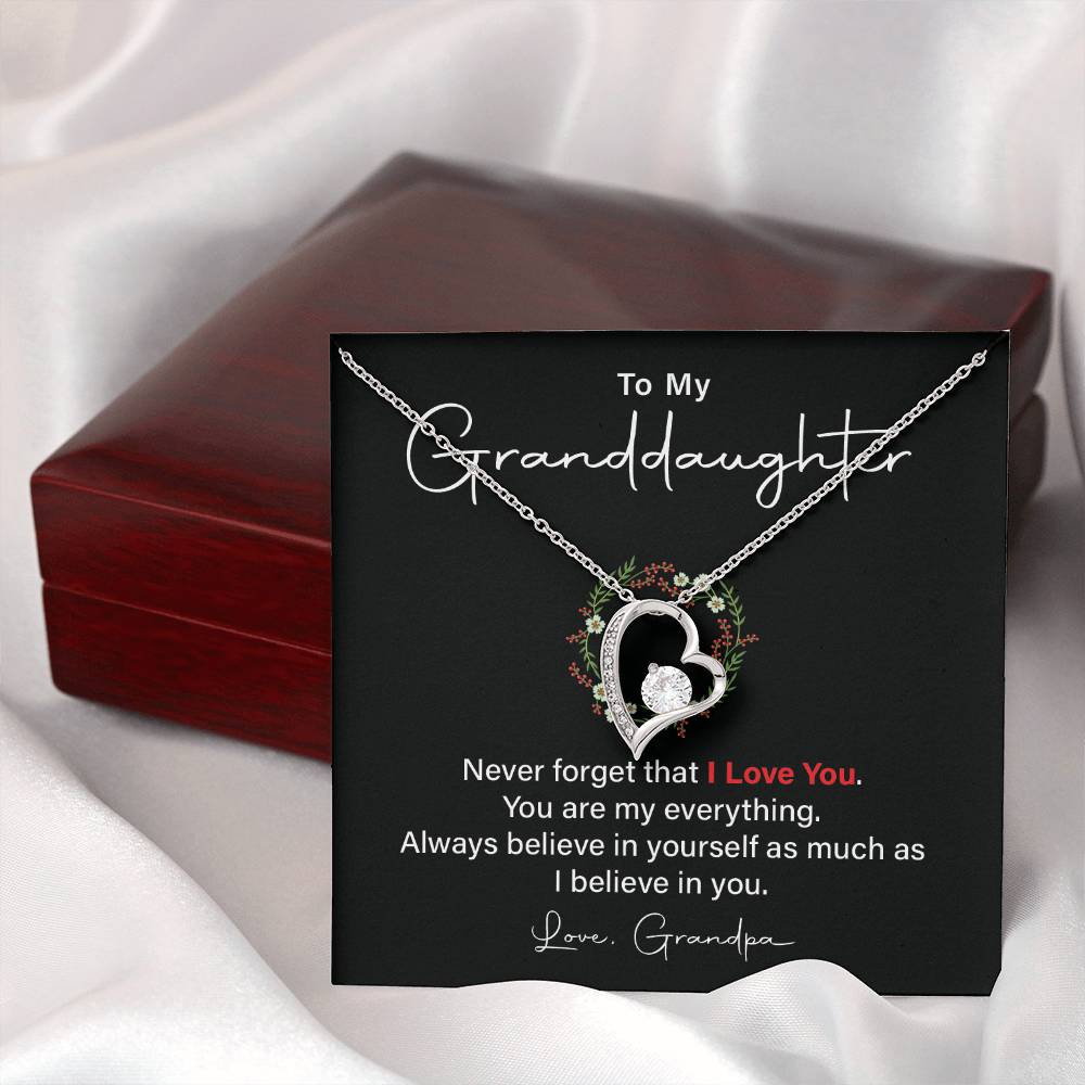 Granddaughter Necklace Gift from Grandpa – Love Message