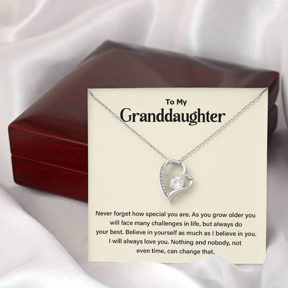 Granddaughter Necklace Gift – Believe in Yourself Forever Love