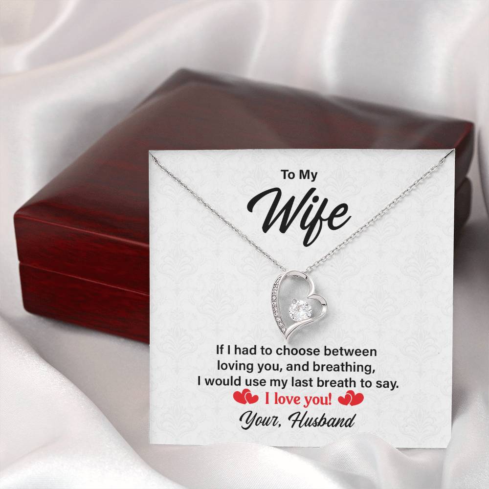 Wife Necklace Gift from Husband – Romantic Message Card